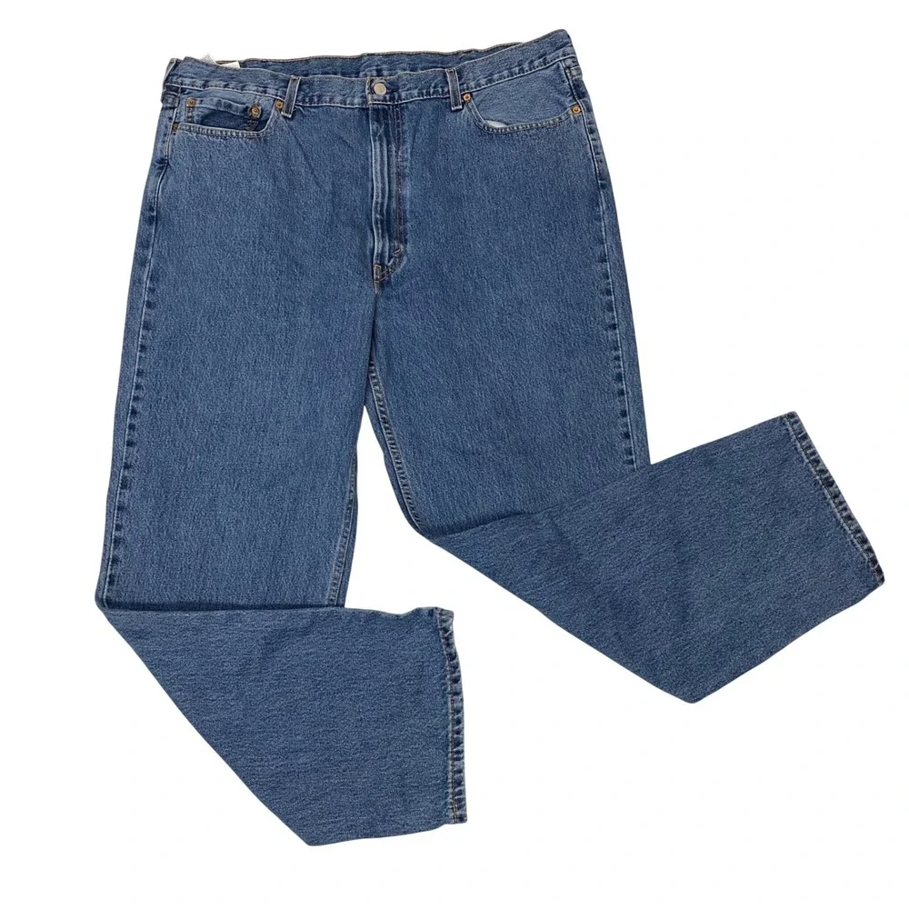 Levi's 550 Relaxed Fit Men's Jeans W42 L32 Light Wash Tapered Denim Pants
